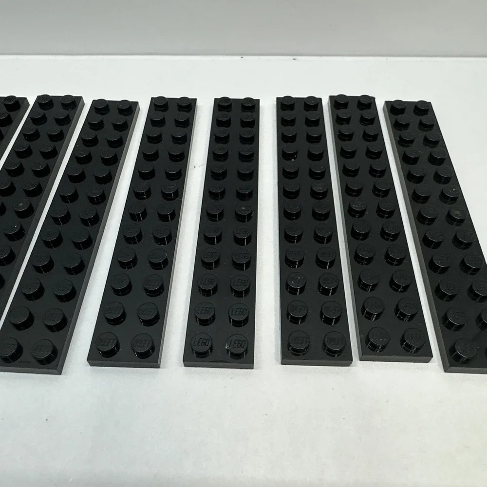 LEGO® Part # 2445 Black 2x12‎ Plate Lot Of 10